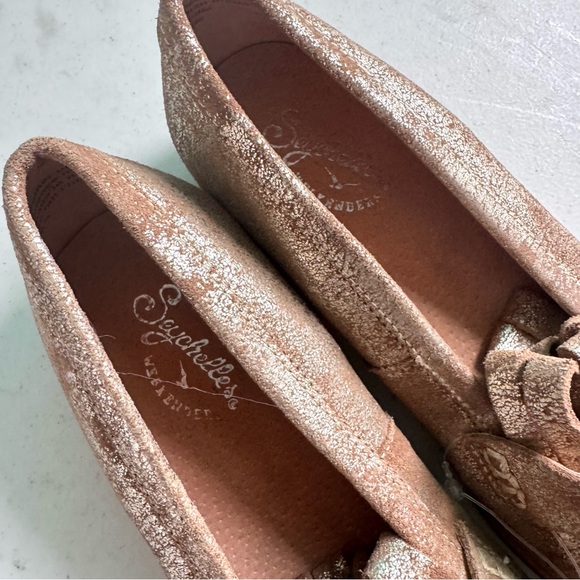 Seychelles Bevy Kilted Leather Metallic Loafers Gold Tan Size 6.5 NWOT - Picture 4 of 8
